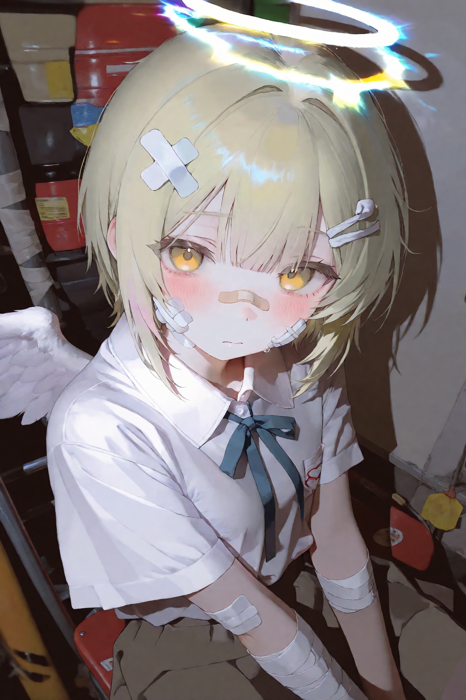 1girl,  solo,  bandaid on Tensor.Art