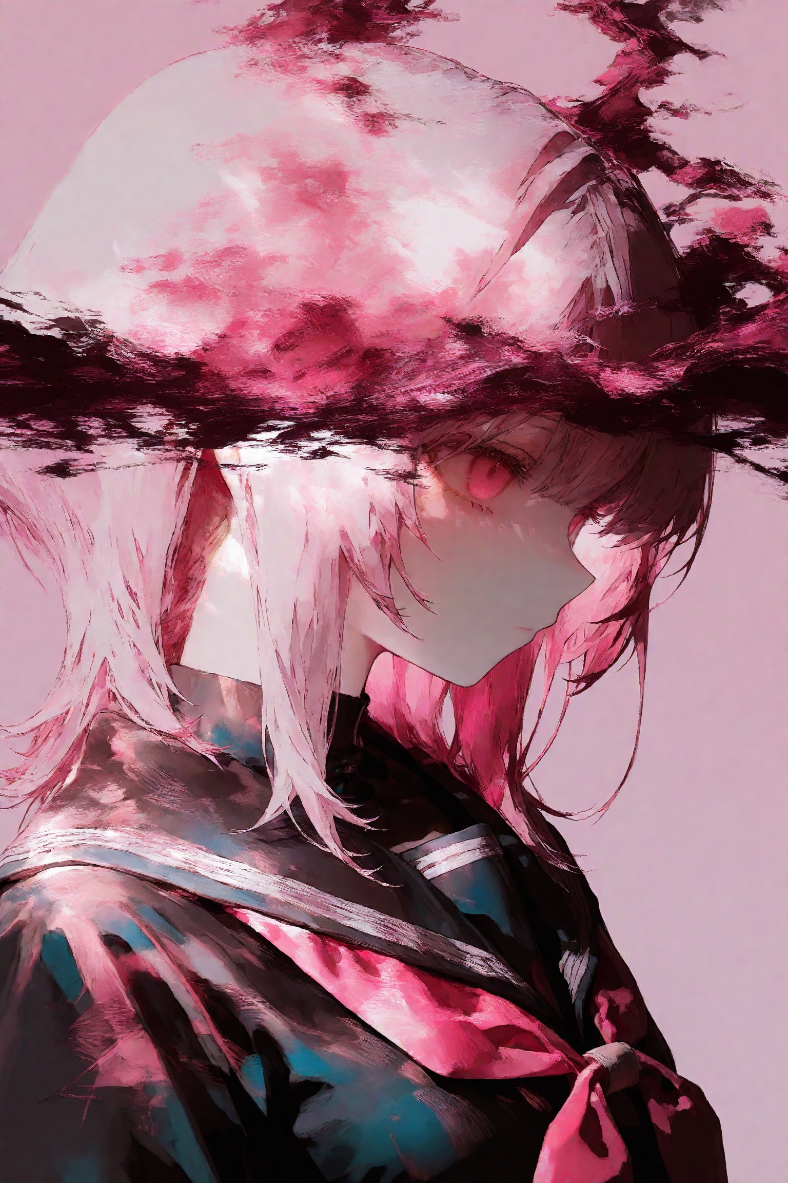 1girl,  solo,  pink theme on Tensor.Art