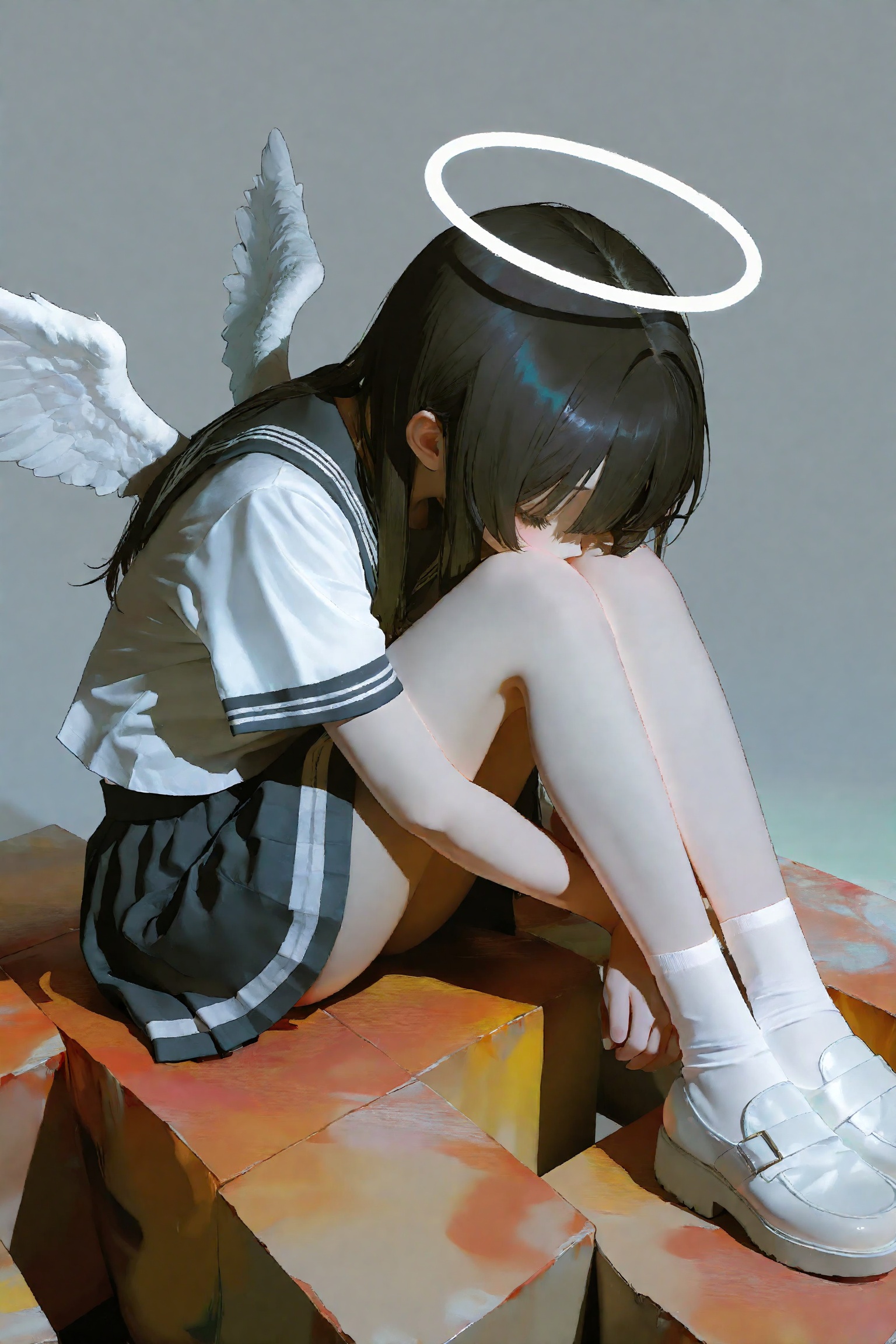 1girl,  wings,  solo on Tensor.Art