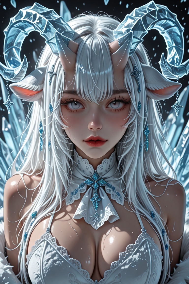 Ice horns,  goat snow ears on Tensor.Art