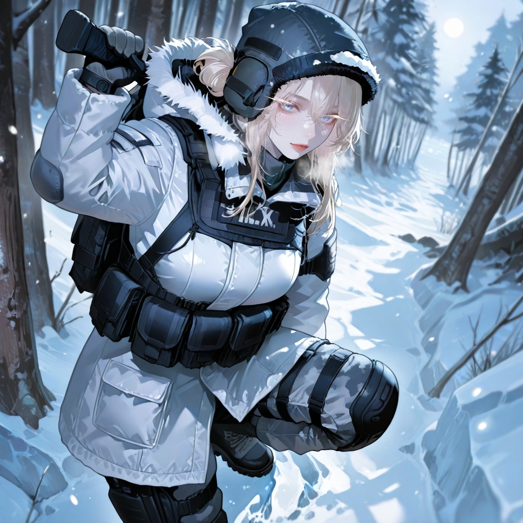 (((***** woman))),  athletic build,  pale skin flushed from cold on Tensor.Art