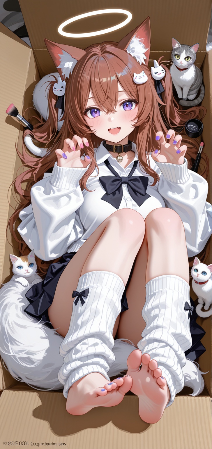1girl,  animal ears,  purple eyes on Tensor.Art