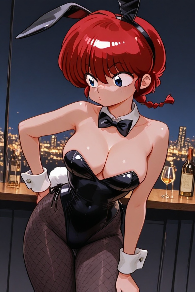 Beautiful bunny girl,  Beautiful breasts,  full breasts on Tensor.Art