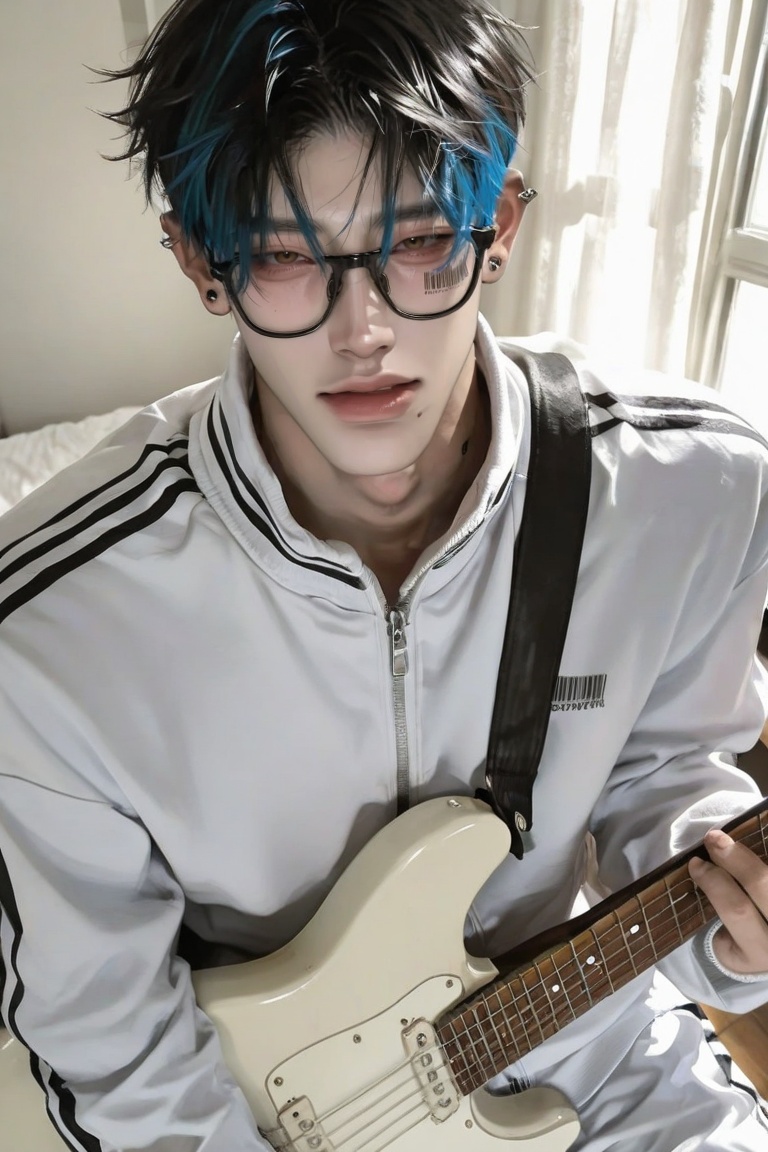 1 man,  solo,  Thick bangs on Tensor.Art