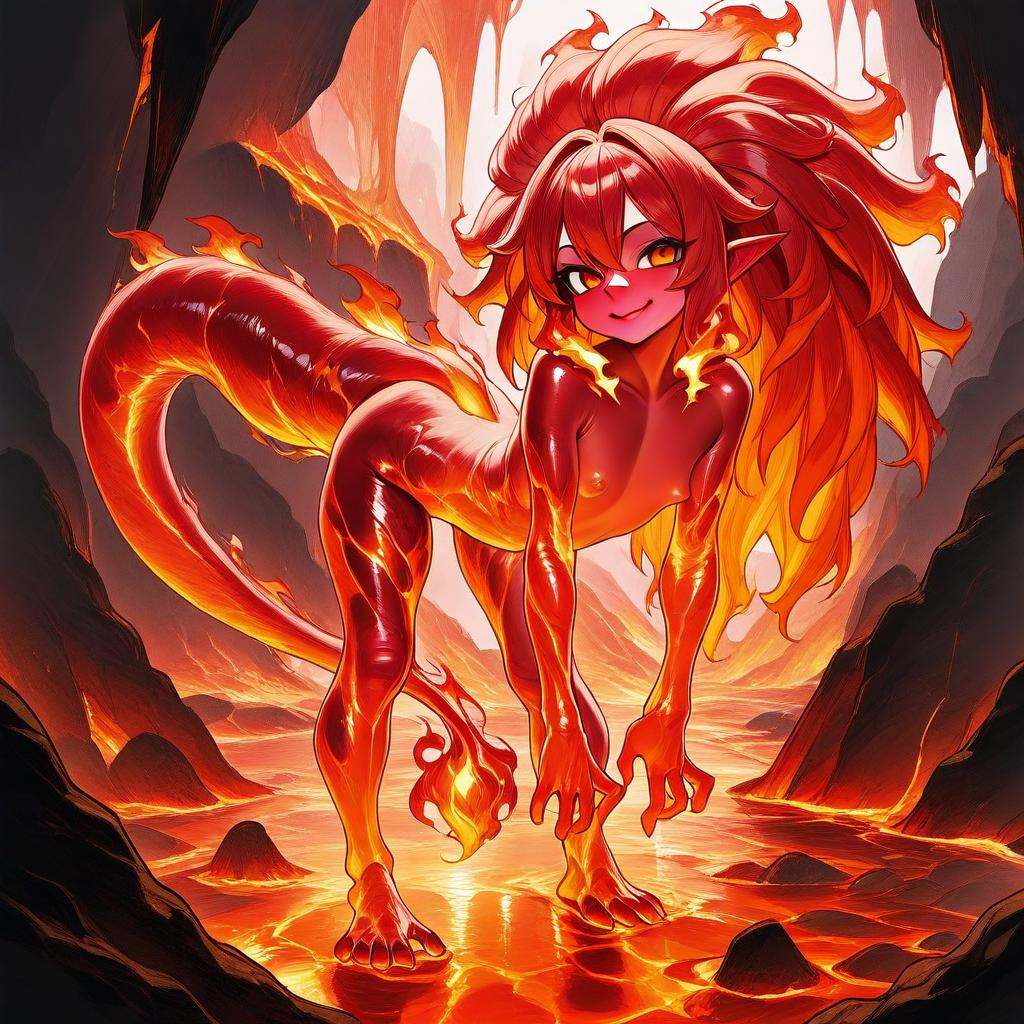 masterpiece,  big hair,  red skin on Tensor.Art