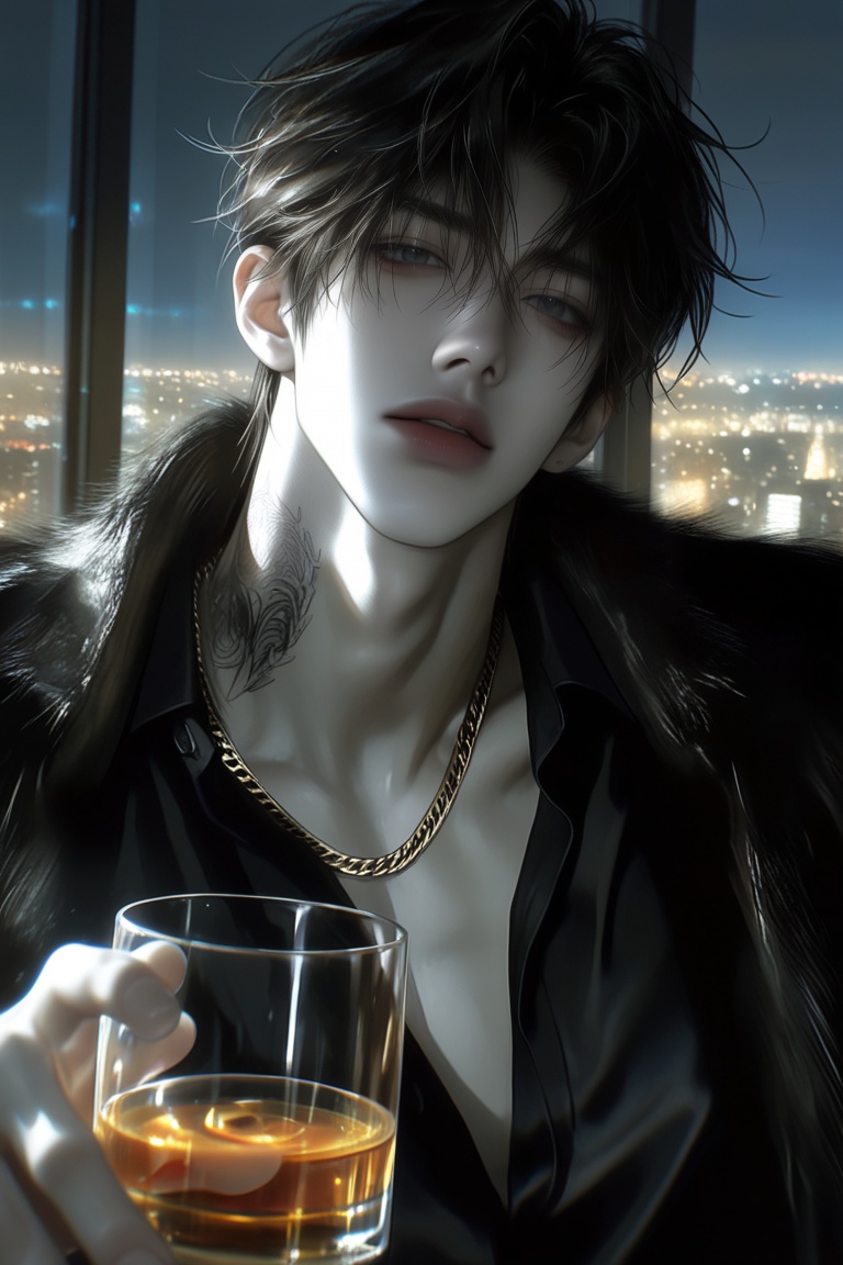 1male,  solo,  black hair by Aily on Tensor.Art