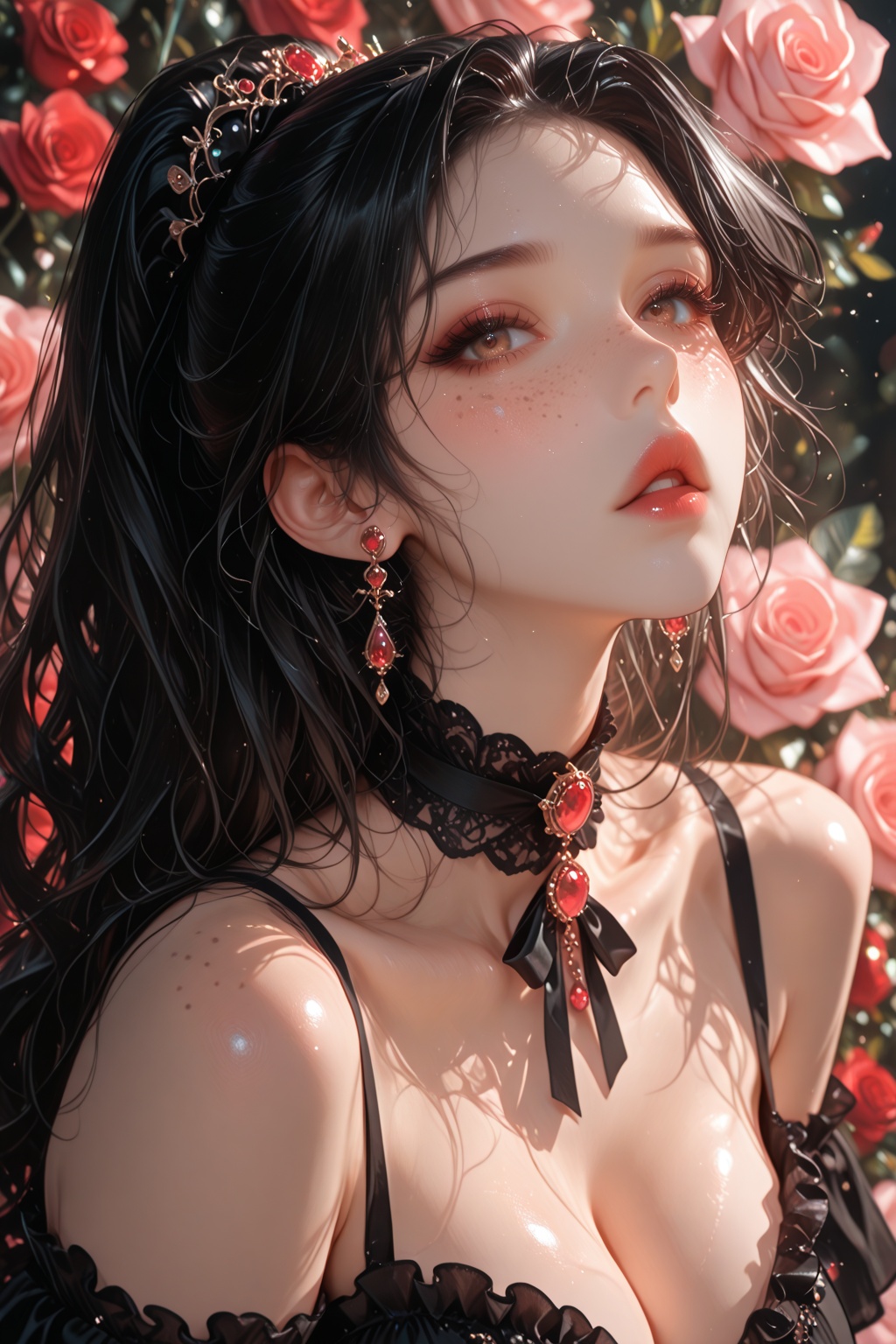 1girl,  flower,  solo on Tensor.Art