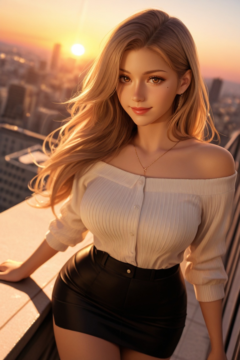 sunset,  lense flare,  (masterpiece on Tensor.Art