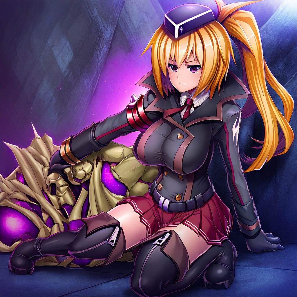 donna_barows,  purple eyes,  blonde hair on Tensor.Art