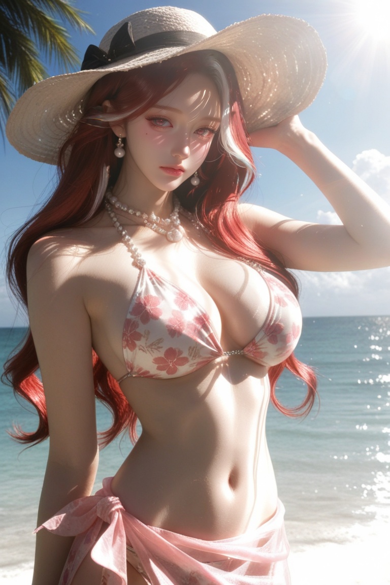 Beautiful woman,  sweet and gentle face,  pale and shiny skin on Tensor.Art