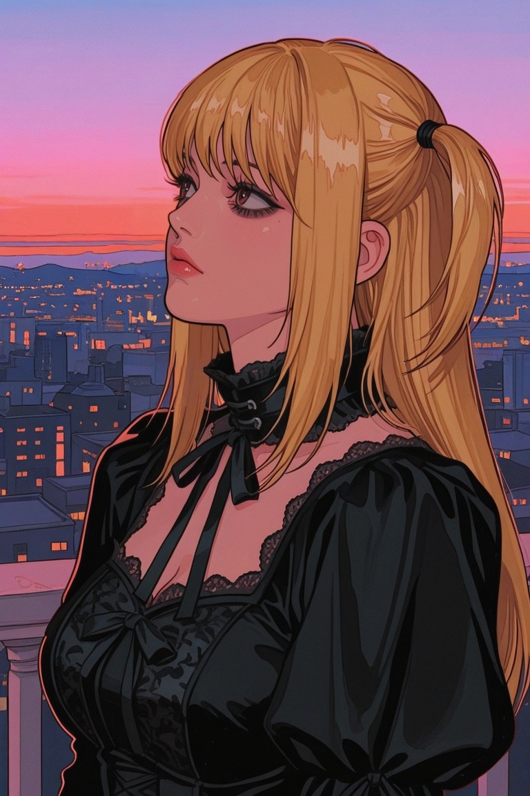 1girl,  amane misa \(death note\),  gothic lolita on Tensor.Art