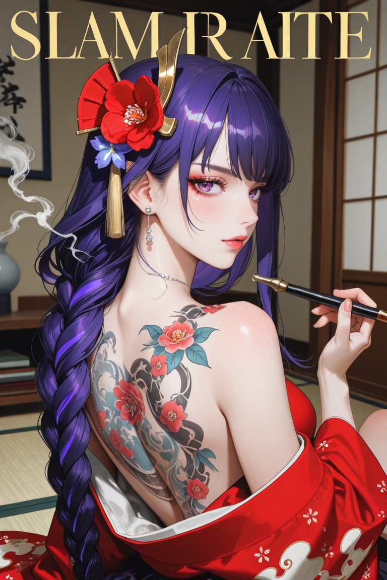 1girl,  solo,  (Raiden Shogun \(genshin impact\):0.8) on Tensor.Art
