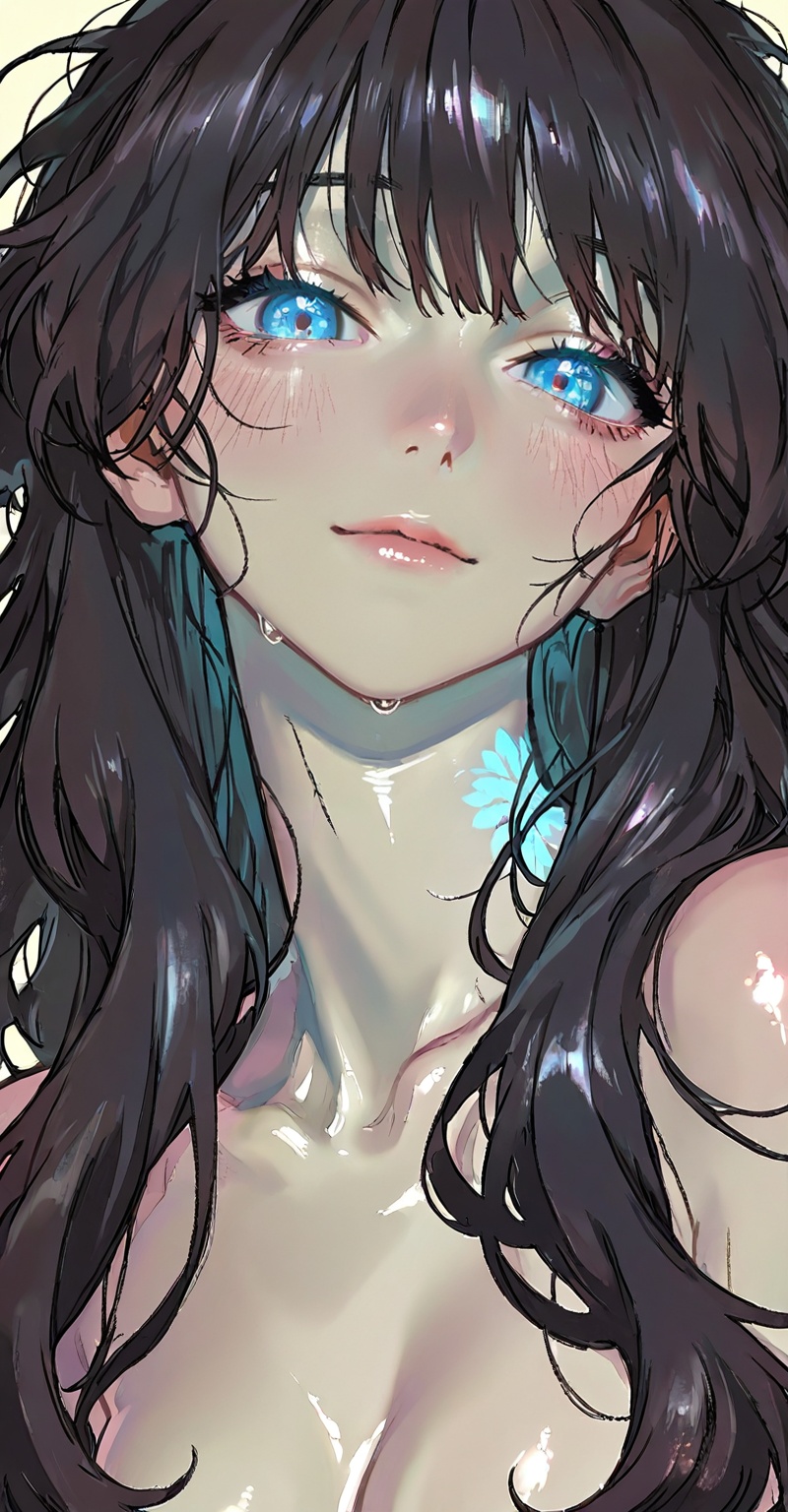 [[[1girl:1.2]]],  [[dark blue eyes:0.5]],  blue color on Tensor.Art