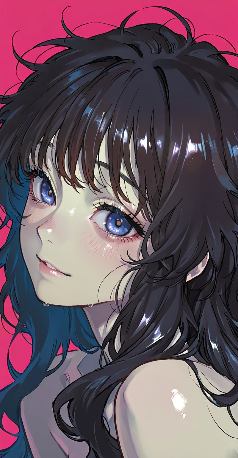 [[[1girl:1.2]]],  [[dark blue eyes:0.5]],  blue color on Tensor.Art