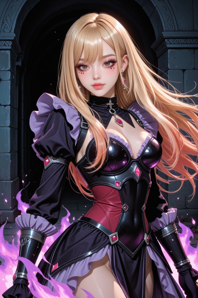 anime style,  beautiful young girl warrior,  kitagawa marin on Tensor.Art