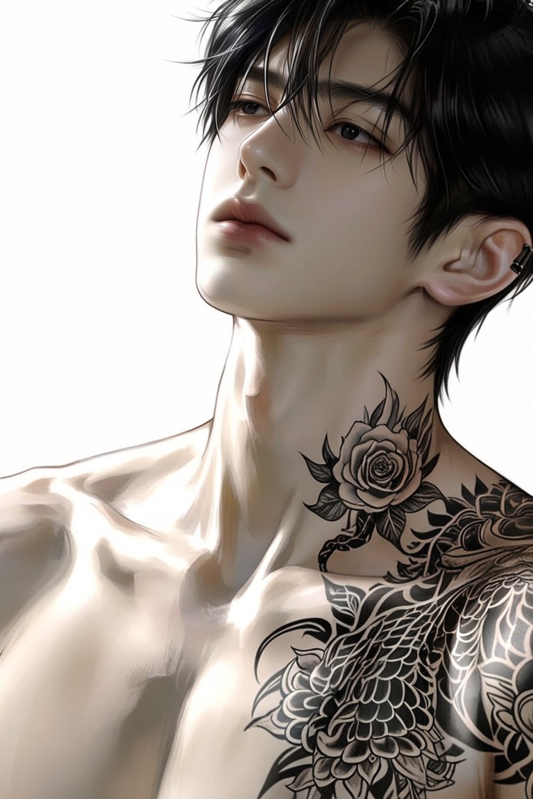 solo,  short hair,  simple background on Tensor.Art