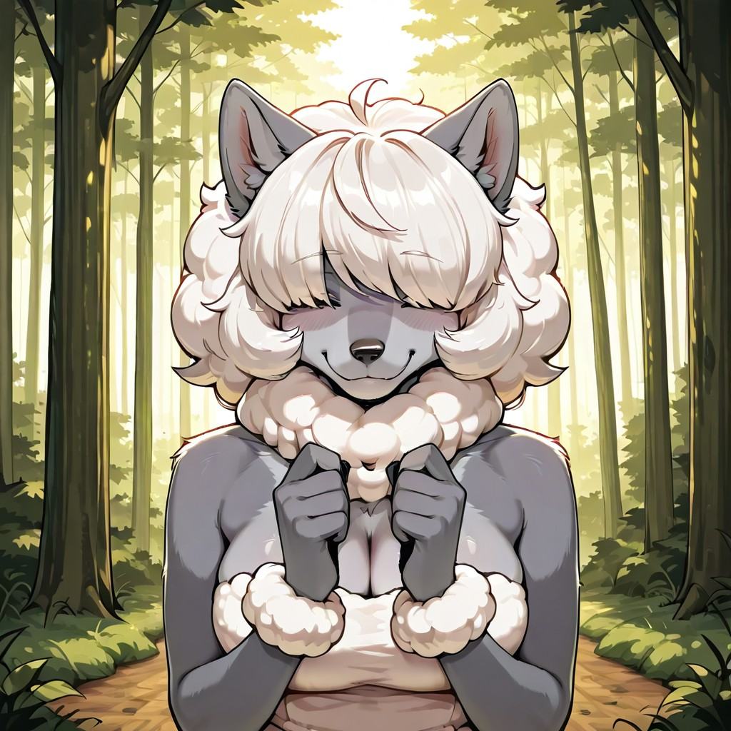 Sh33py(character),  wolf,  anthro on Tensor.Art