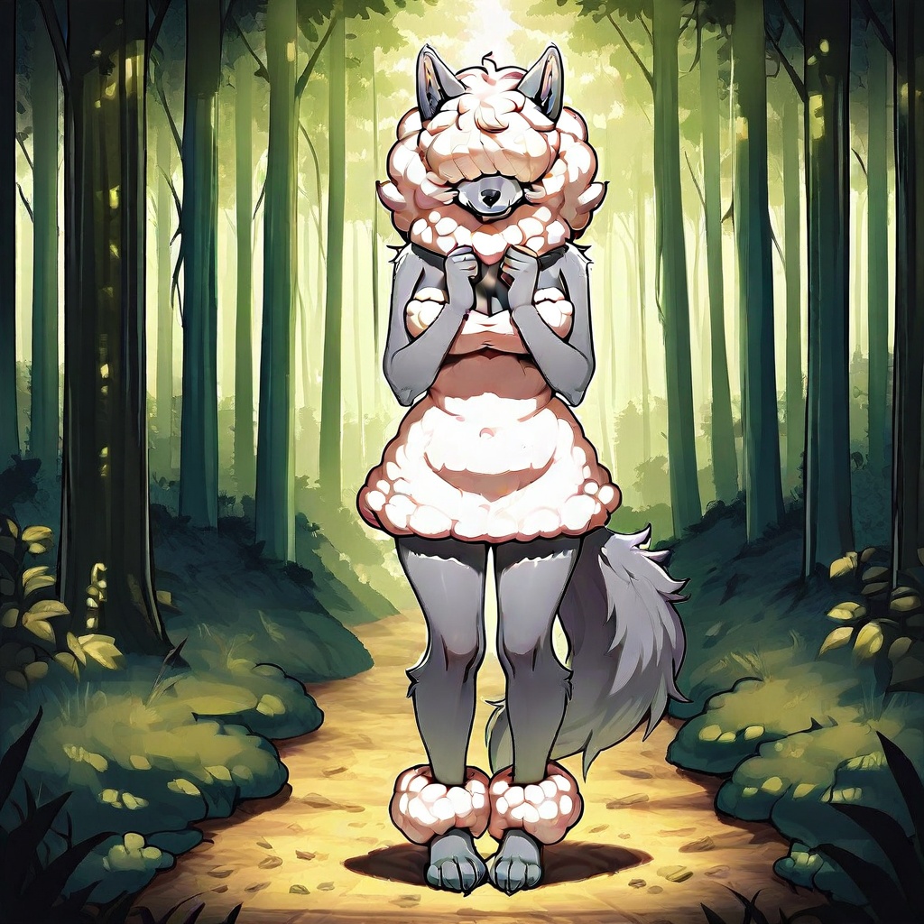 Sh33py(character),  wolf,  anthro on Tensor.Art