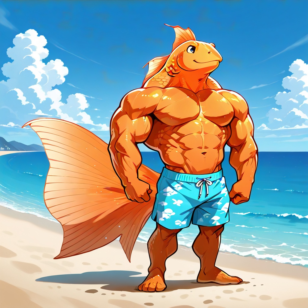 Anthro,  Goldfish,  solo on Tensor.Art