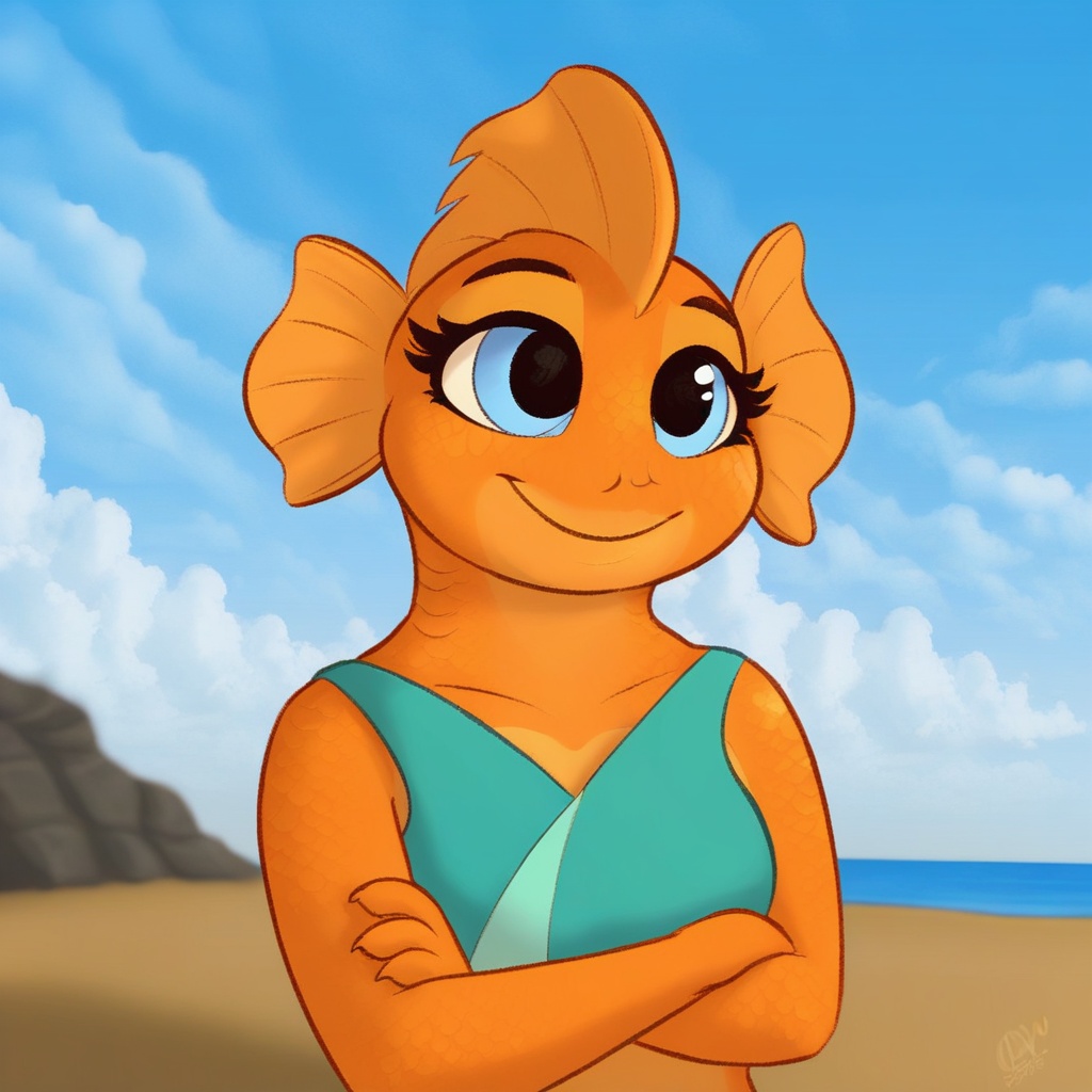 Anthro,  Goldfish,  solo on Tensor.Art