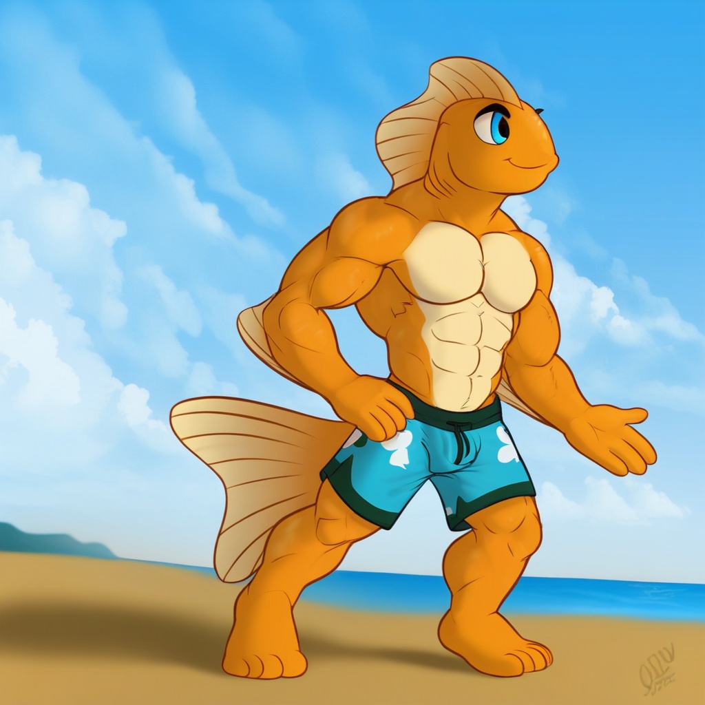 Anthro,  Goldfish,  solo on Tensor.Art