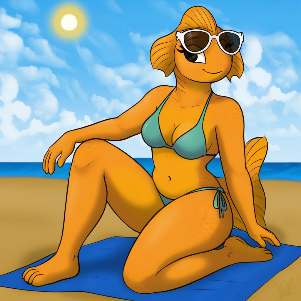 Anthro,  Goldfish,  solo on Tensor.Art