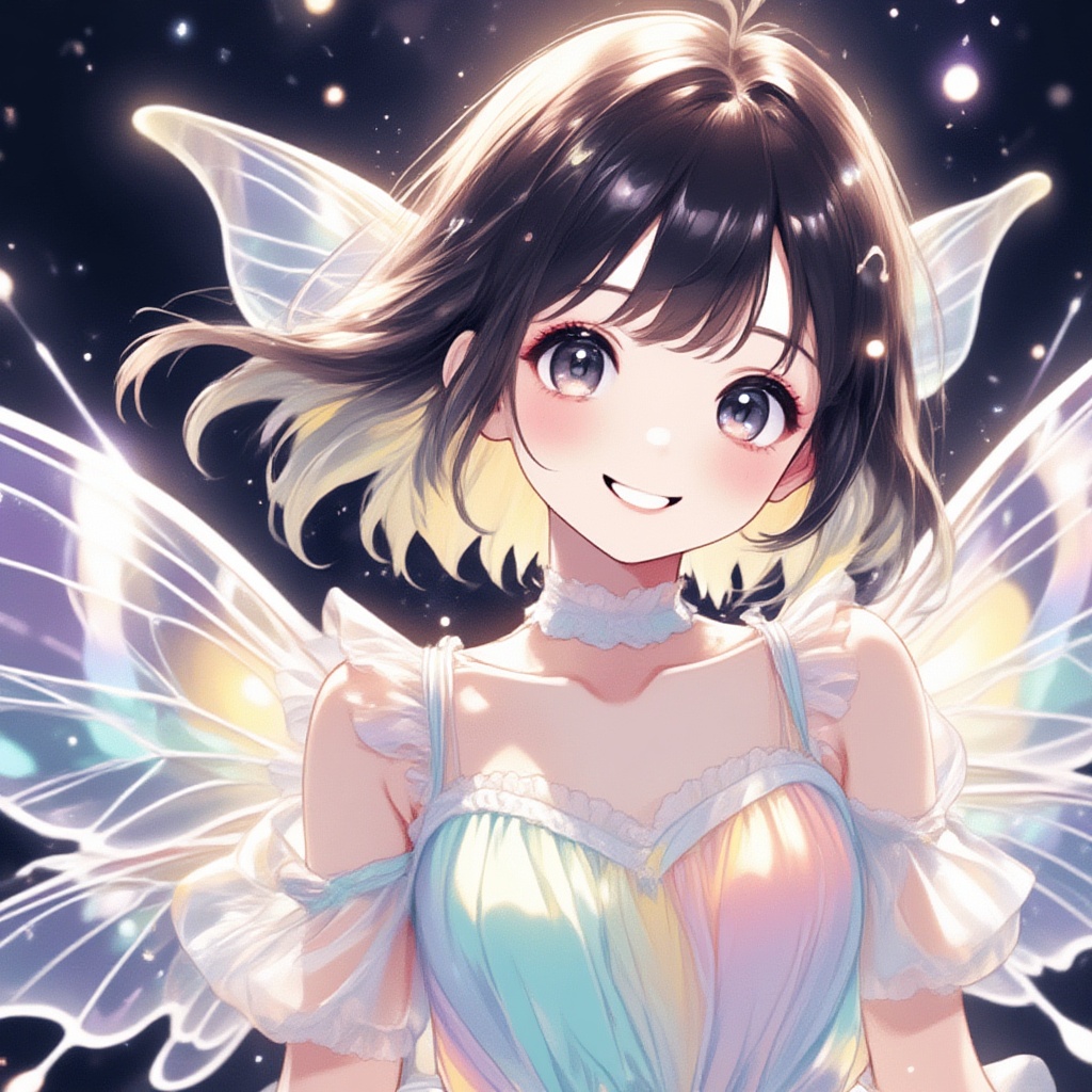 Cute girl,  big clear eyes,  soft smile on Tensor.Art