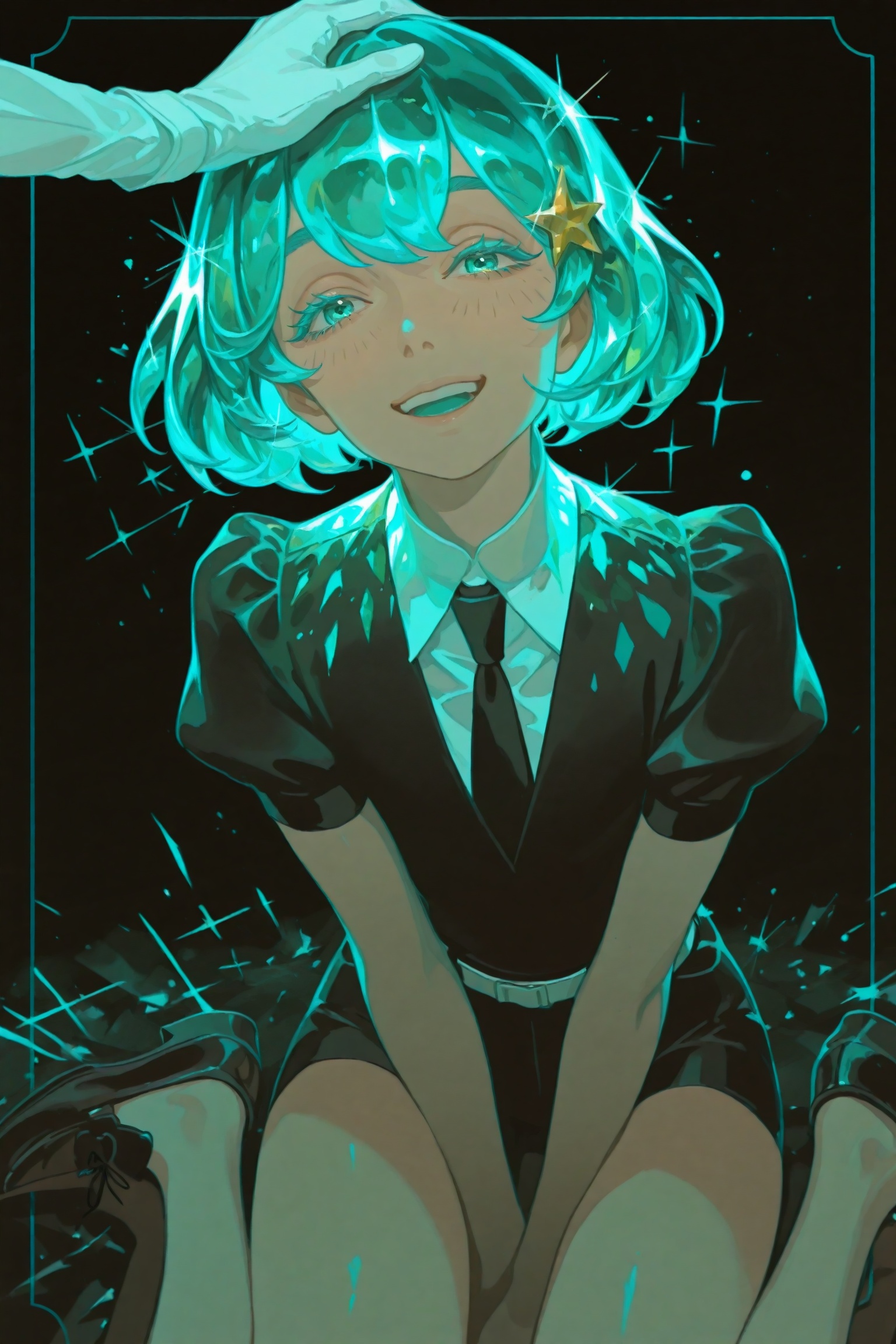 gem uniform \(houseki no kuni\),  smile,  other focus on Tensor.Art