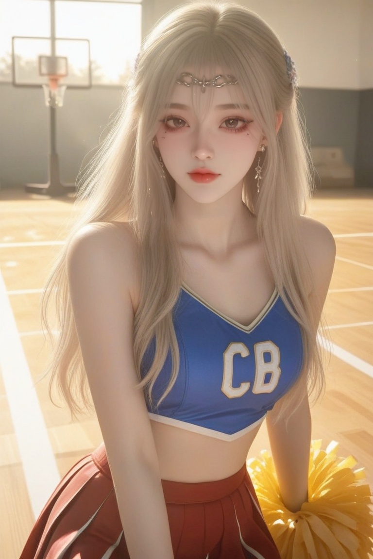 One woman,  solo shot. A beautiful woman with natural skin,  long by DQ on Tensor.Art