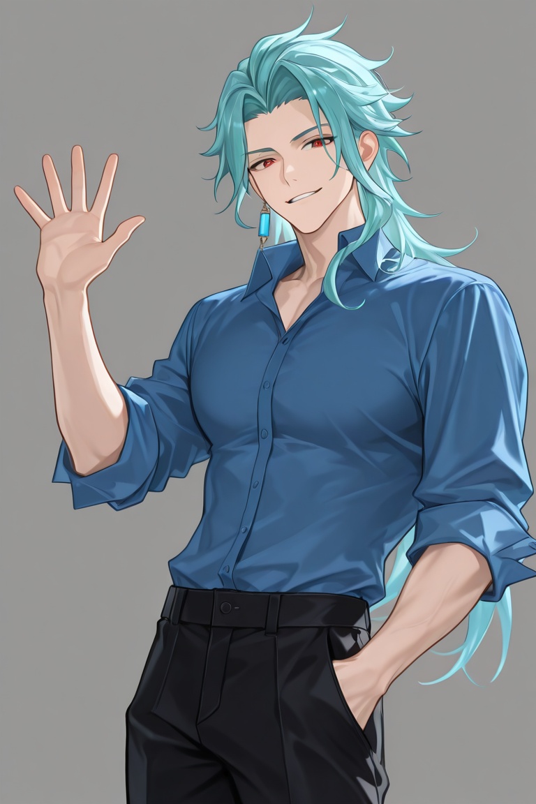 solo,  focus male,  masculine on Tensor.Art