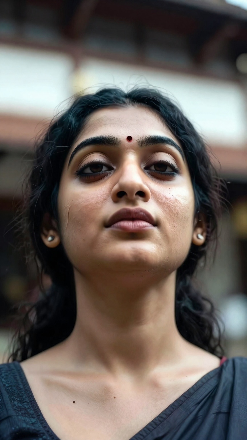 Extreme low angle shot a south Asian woman,  realistic portrait,  skin and face texture by AI factory on Tensor.Art