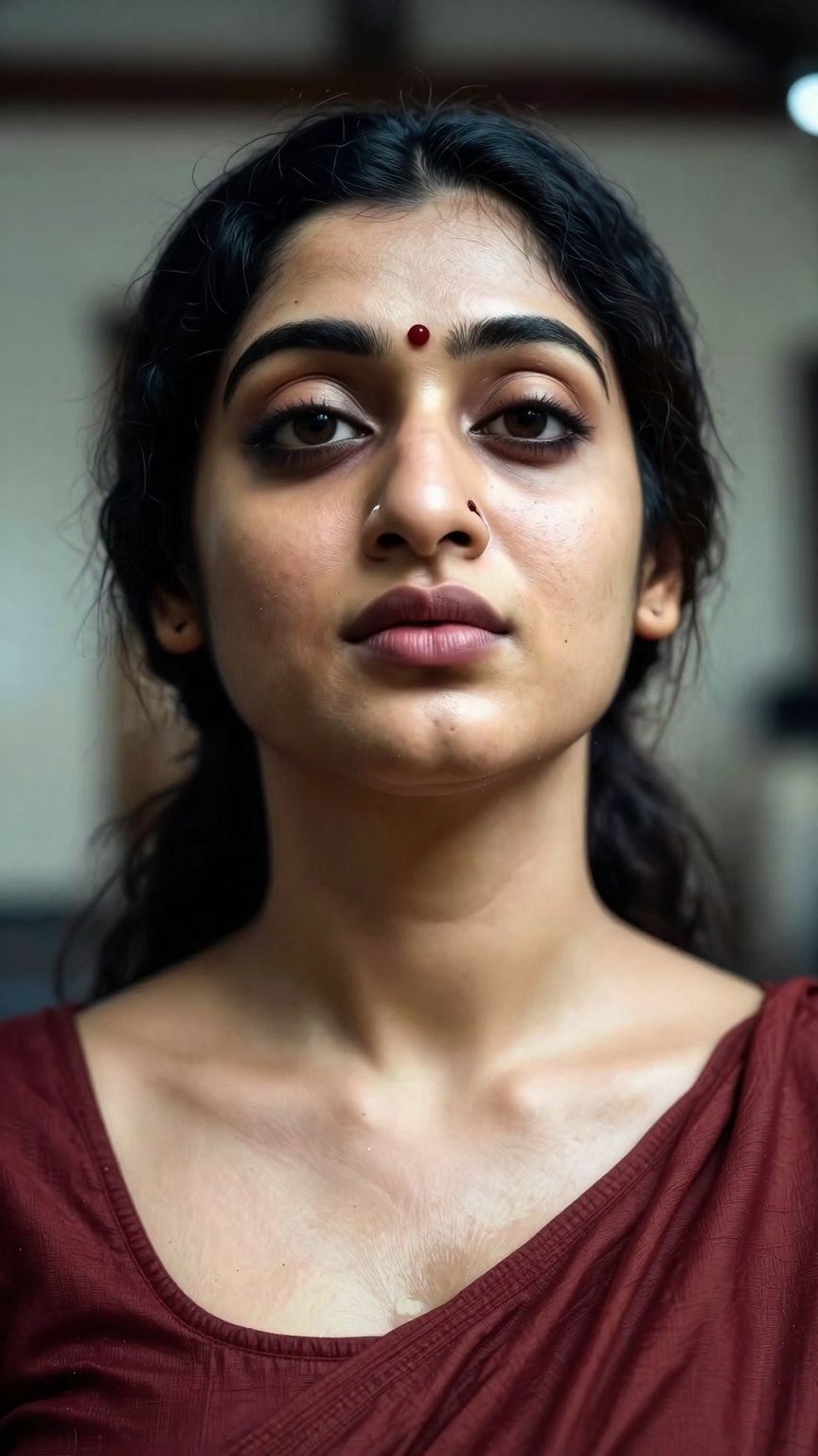 Extreme low angle shot a south Asian woman,  realistic portrait,  skin and face texture by AI factory on Tensor.Art