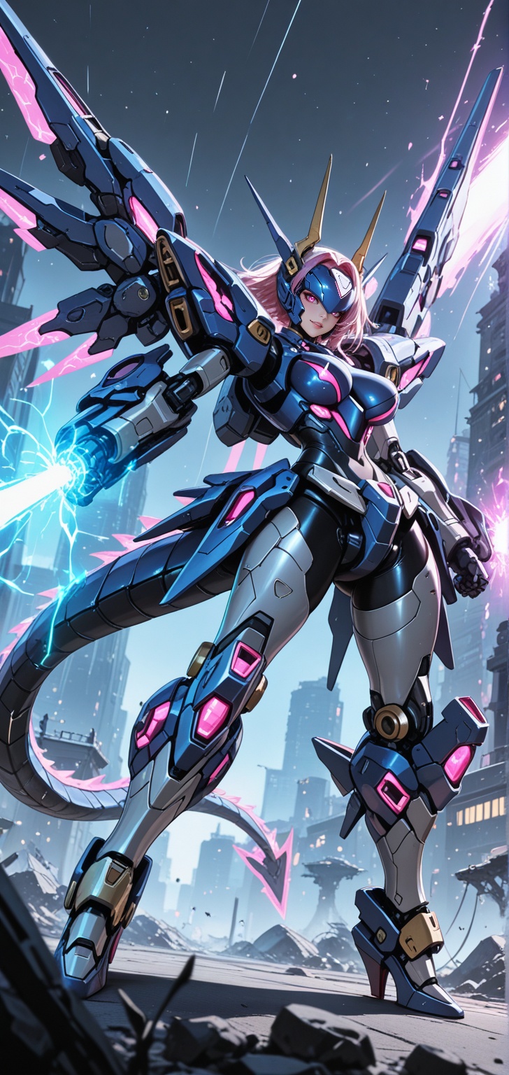 Mecha maiden with futuristic dragon-themed design on Tensor.Art