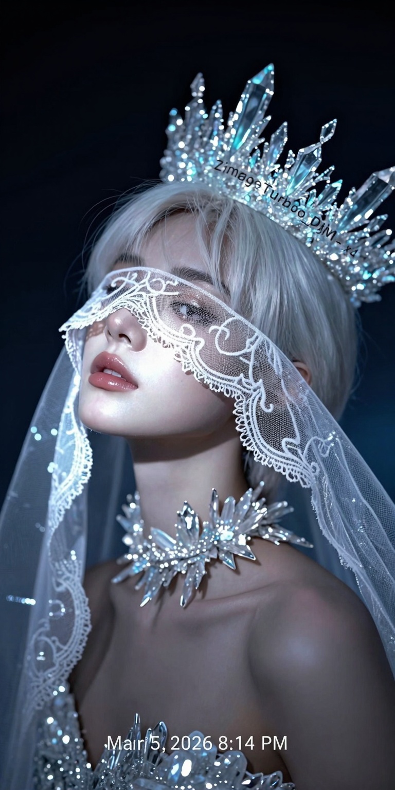 A highly detailed,  digitally manipulated ultra-photorealistic portrait of a mysterious young figure with porcelain pale s...