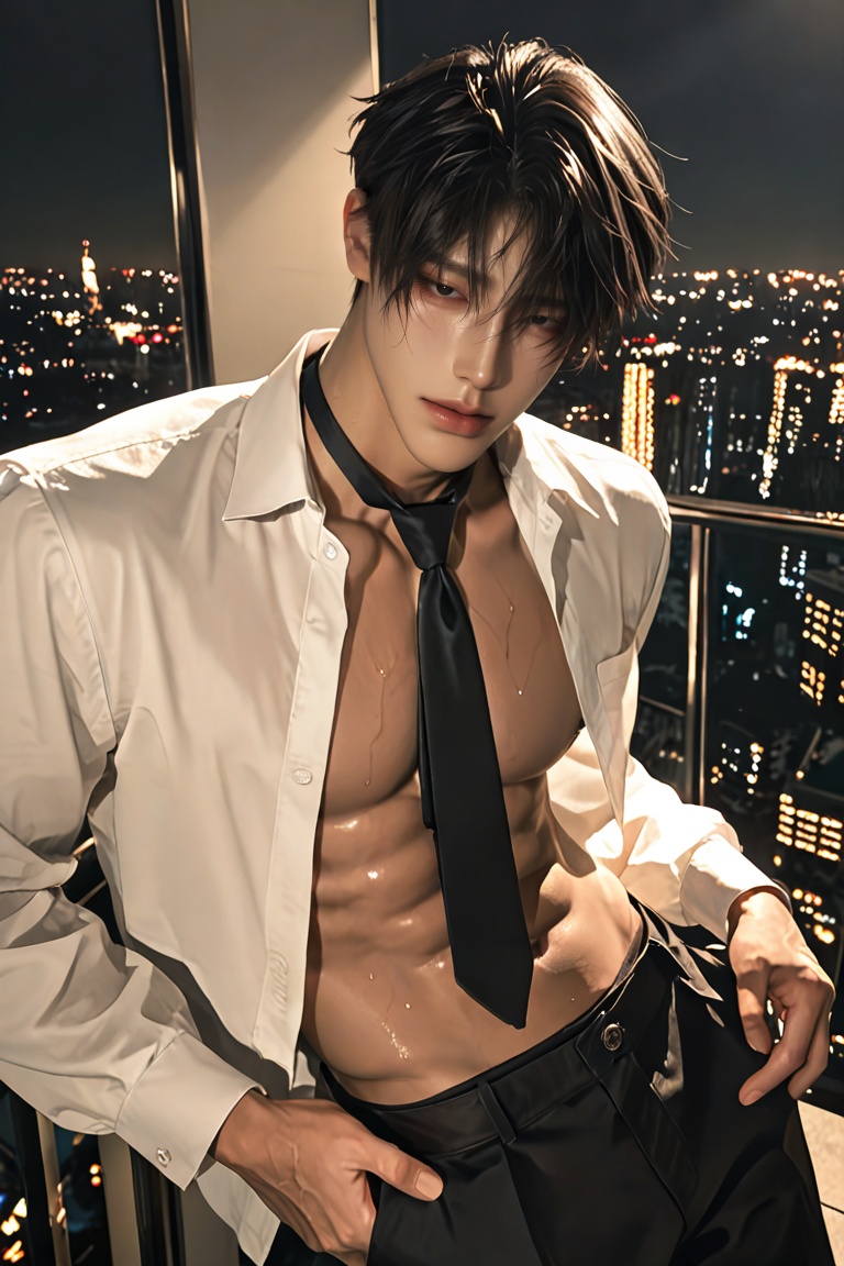 1boy,  solo male,  young handsome sharp Chinese man by ยูมิมัมมี่โป๊ะโก๊ะ 🐰 on Tensor.Art