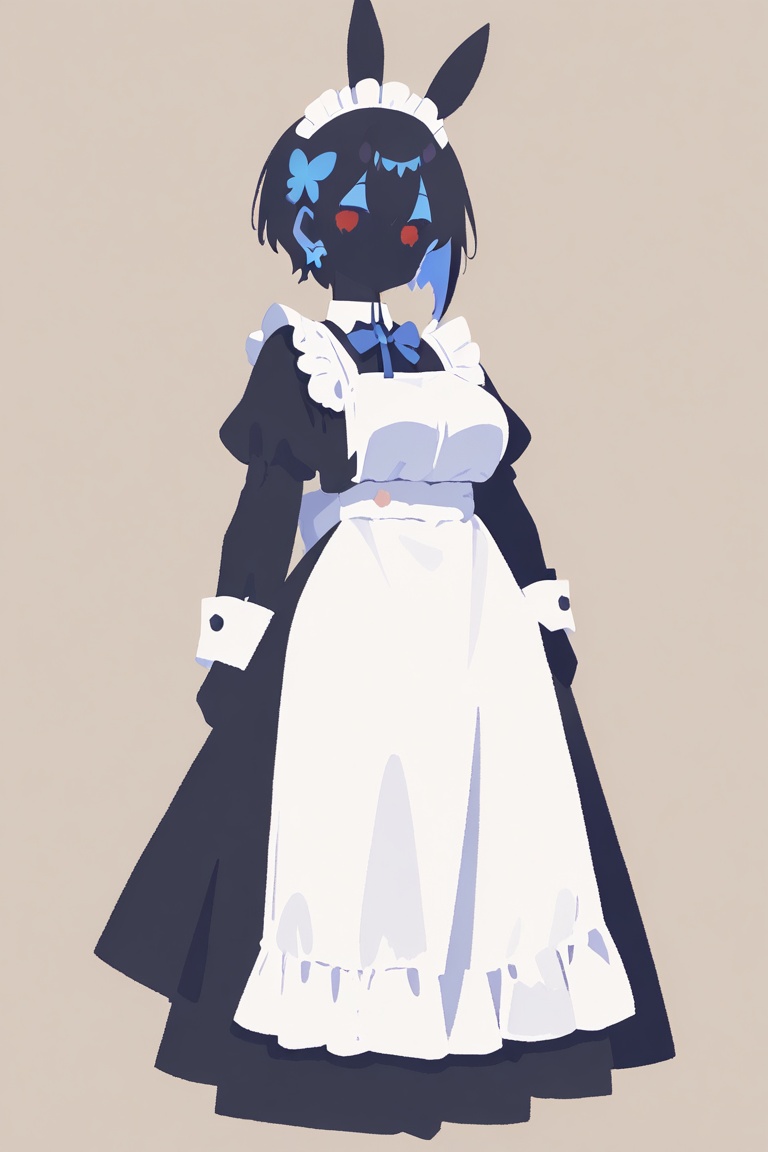 Long Skirt Maid,  Skirt & glowing markings,  Beautiful breasts on Tensor.Art