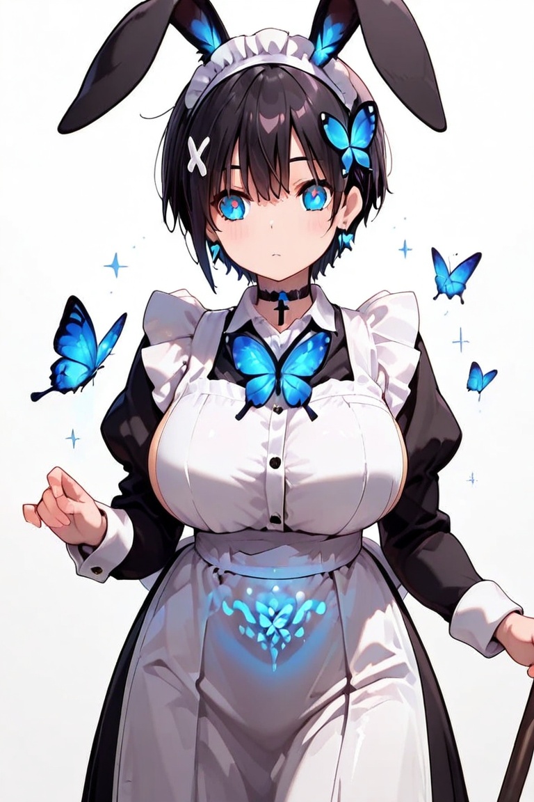 Long Skirt Maid,  Skirt & glowing markings,  Beautiful breasts on Tensor.Art