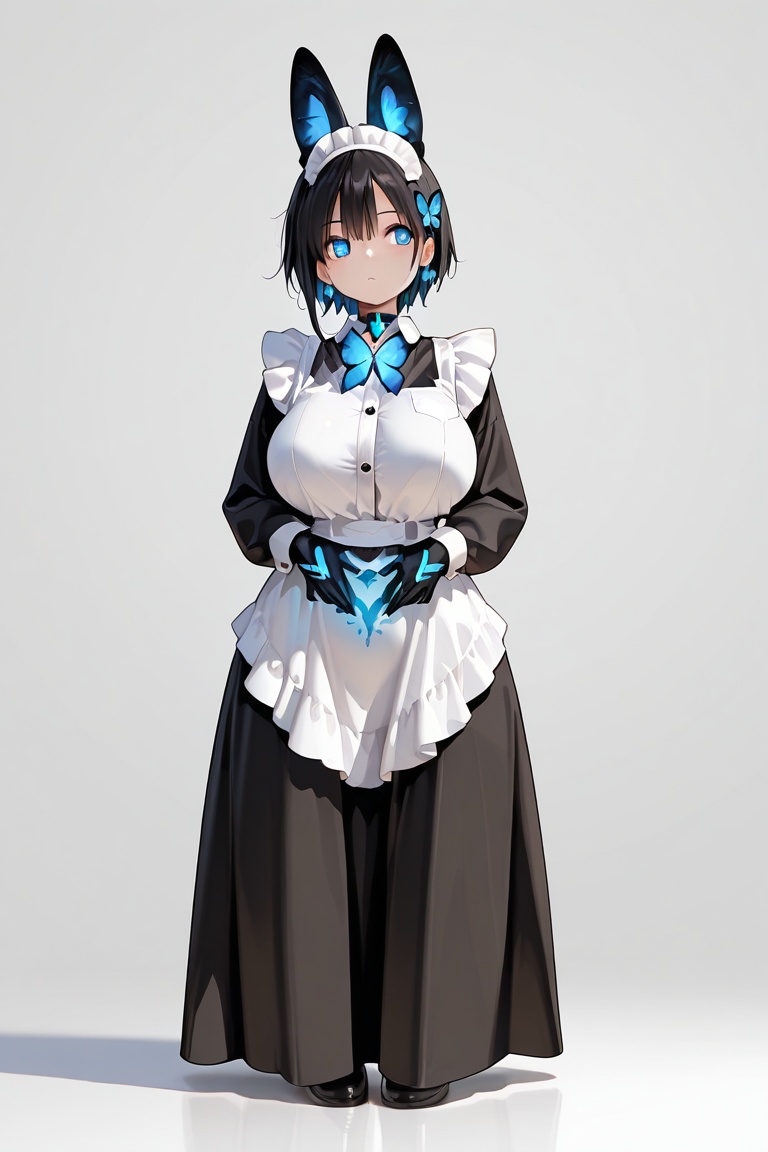 Long Skirt Maid,  Skirt & glowing markings,  Beautiful breasts on Tensor.Art