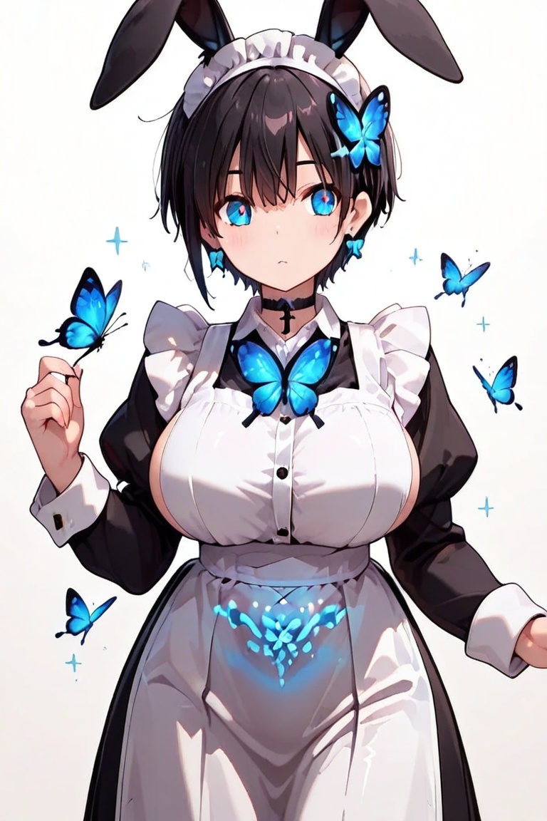 Long Skirt Maid,  Skirt & glowing markings,  Beautiful breasts on Tensor.Art