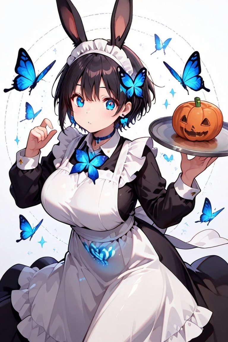 Long Skirt Maid,  Skirt & glowing markings,  Beautiful breasts on Tensor.Art