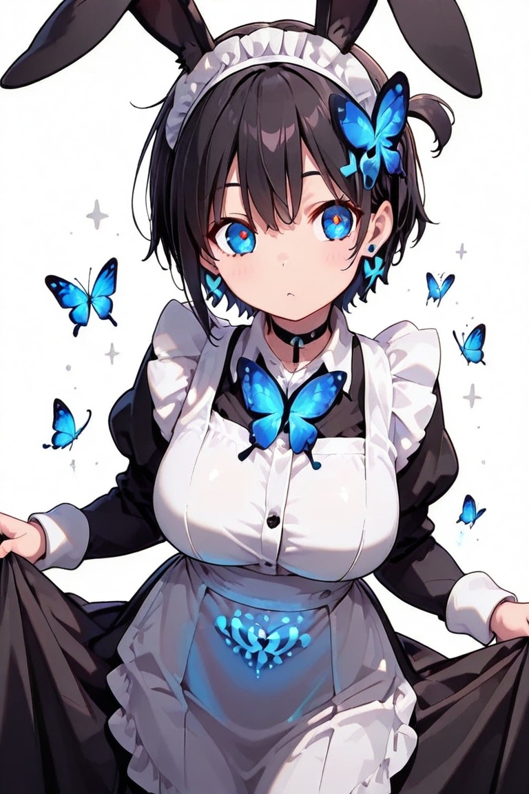 Long Skirt Maid,  Skirt & glowing markings,  Beautiful breasts on Tensor.Art