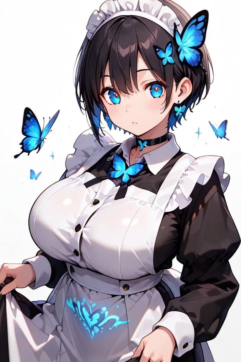 Long Skirt Maid,  Skirt & glowing markings,  Beautiful breasts on Tensor.Art