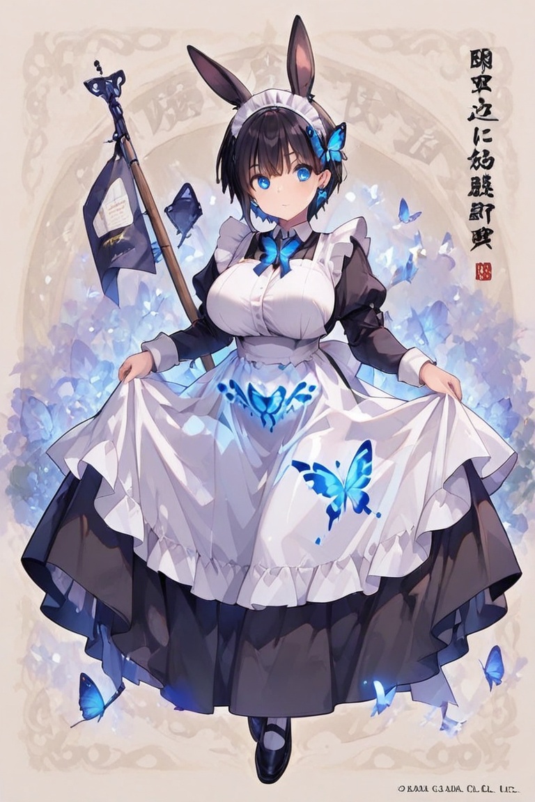 Long Skirt Maid,  Skirt & glowing markings,  Beautiful breasts on Tensor.Art