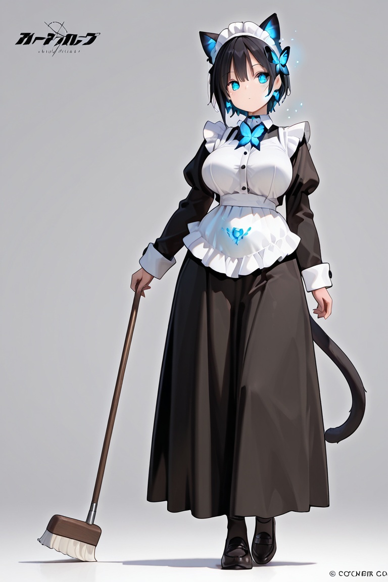 Long Skirt Maid,  Skirt & glowing markings,  Beautiful breasts on Tensor.Art