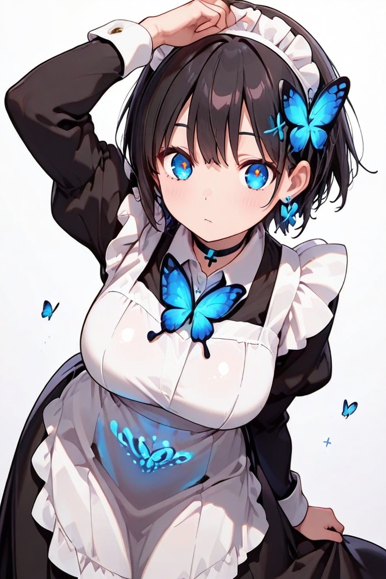 Long Skirt Maid,  Skirt & glowing markings,  Beautiful breasts on Tensor.Art