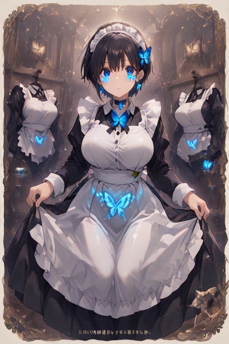 Long Skirt Maid,  Skirt & glowing markings,  Beautiful breasts on Tensor.Art