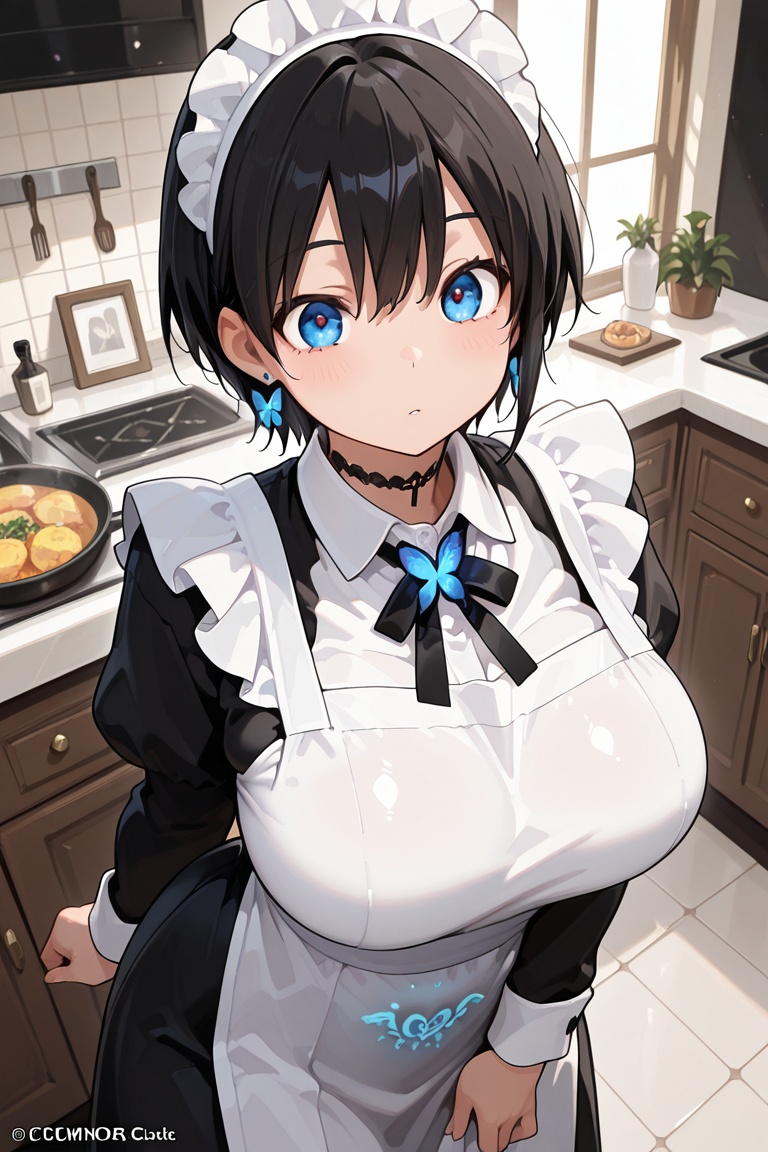 Engraving on skirt and apron,  beautiful breasts,  masterpiece on Tensor.Art