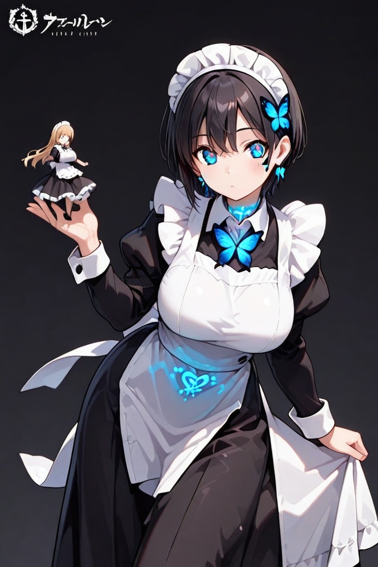 Long Skirt Maid,  Skirt & glowing markings,  Beautiful breasts on Tensor.Art