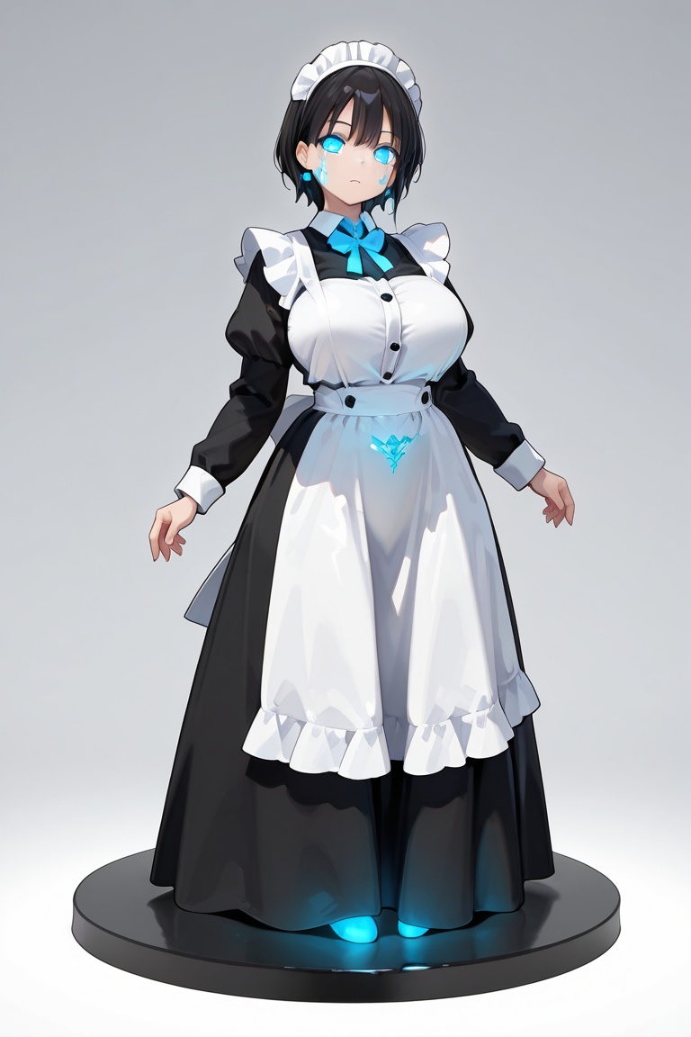 Long Skirt Maid,  Skirt & glowing markings,  Beautiful breasts on Tensor.Art