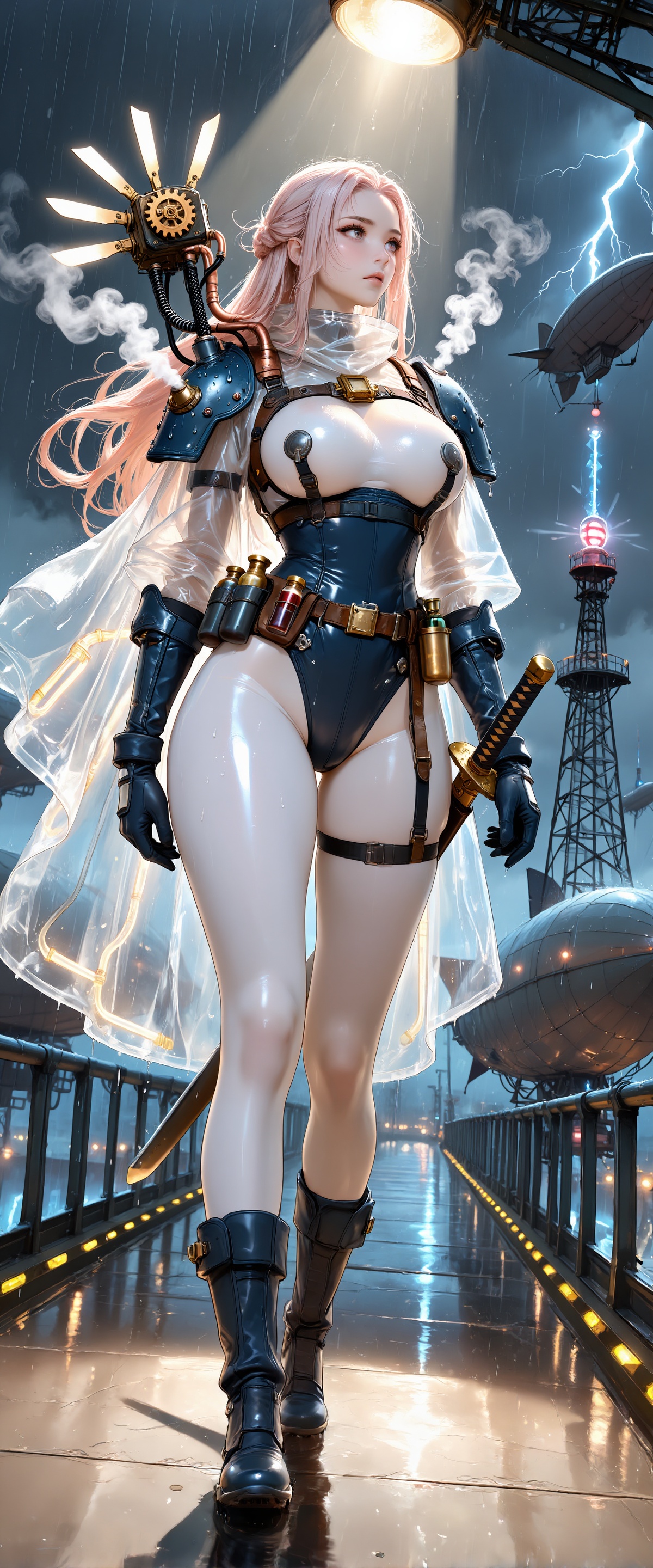 Ultra-detailed,  full-body cinematic masterpiece,  steampunk on Tensor.Art